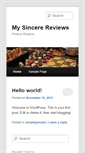 Mobile Screenshot of mysincerereviews.com